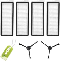 PromoHome 4 stuks HEPA-filters compatibel met Roborock Qrevo S/Qrevo Pro/Qrevo Plus/Qrevo MaxV/Qrevo Curv/Qrevo Curve/Qrevo Edge/Qrevo Curv S5X/Qrevo EDGE S5A/QV 35A/QV 35S, 2 zijborstels — thumbnail 1