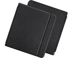 Lunso Geschikt voor Kobo Forma hoes (8 inch) - Vegan Saffiano Leren sleepcover - Zwart