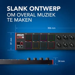 Akai Professional LPD8 - USB MIDI-Controller met 8 Responsieve MPC-Drumpads voor Mac en PC, 8 Toewijsbare Knoppen en Muziekproductiesoftware — thumbnail 2