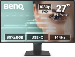 BenQ Full HD 27 inch Monitor GW2790C - 144Hz - IPS Eyecare Beeldscherm - 1920x1080p - 99% sRGB - Native Contrast 1500:1 - 1 x USB-C - 1x HDMDI - 1 x DP port - 2 x 2W Speakers — thumbnail 1