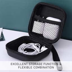 Allecto plus - Zwarte opbergdoos met kabelorganizers - Hoofdtelefoon en datakabeltas - Voor winkelen, reizen en outdoor-activiteiten — thumbnail 5