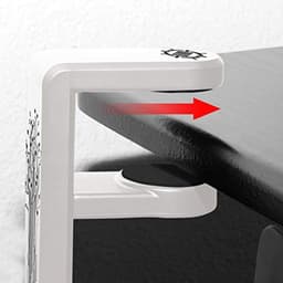 Hoofdtelefoon Hanger met Verstelbare Draaibare Arm - Onder Bureau Klem, Universele Pasvorm en Kabel Organiser - Wit — thumbnail 3