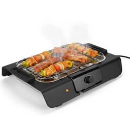Lomera Elektrische BBQ - Elektrische Barbecue - Tafel Barbecue - Grillplaat - Afneembaar Grillrooster - RVS en Kunststof - Metalen Waterreservoir - Regelbare Thermostaat - Veiligheidsvergrendeling - Indicatielampje — thumbnail 1