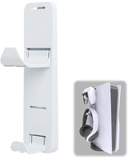 Universele Controller en Koptelefoonhouder - Vouwbare Wandbeugel met 2 Haken voor Gamingaccessoires - Duurzame ABS + Compact Ontwerp (19cm) — thumbnail 1