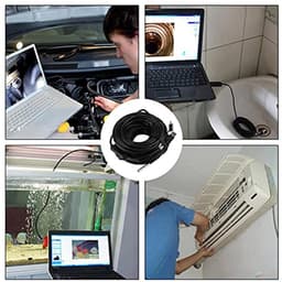 Portable USB Endoscope Inspection Camera with 5.5mm 20m Top LED Light for Smartphone/Tablet/Computer, Black — thumbnail 3