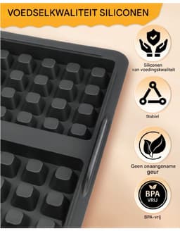 EXCITAT Siliconen wafelijzer - 2-pack - Geschikt voor Ninja Air Fryer wafelliners - Geschikt voor Ninja Air Fryer accessoires - Geschikt voor Ninja AF400EU, AF451EU en AF500EU — thumbnail 4