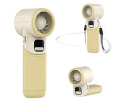 Draagbare Handventilator met 5 Snelheden - Oplaadbare Mini Ventilator voor Binnen en Buiten