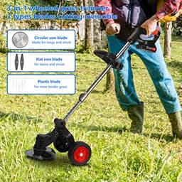 Draadloze 3-in-1 elektrische grasmaaier met telescopische steel en batterij — thumbnail 3
