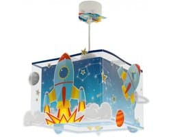 Azomor® Hanglamp voor kinderkamer met ruimtevaartthema en dubbel scherm