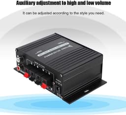 Mini Eindversterker 40W - Draagbare Audioversterker met FM Radio en Aluminium Behuizing — thumbnail 5