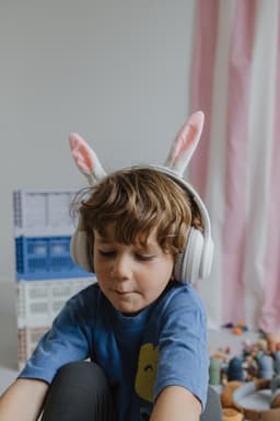 KIDYWOLF KIDYEARS Kinder Koptelefoon Konijn – 85dB, Bluetooth & Jack, Opvouwbaar, Magnetische Oortjes, 4+ — thumbnail 3