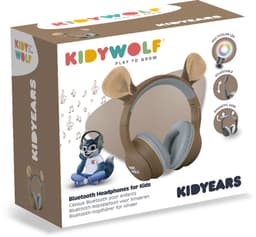 KIDYWOLF KIDYEARS Kinder Koptelefoon Beer – 85dB, Bluetooth & Jack, Opvouwbaar, Magnetische Oortjes, 4+ — thumbnail 2