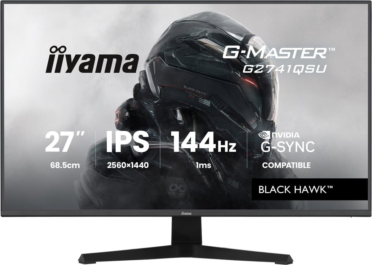 iiyama G-Master G2741QSU-B1 Black Hawk - 27 inch - QHD - IPS - 144 Hz — afbeelding 1