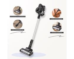 BRIEFNESS 3 in 1 Draadloze Stofzuiger 30KPa Zuigkracht 3800W Motor 65Min Batterijduur LED Licht