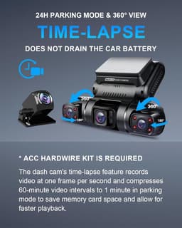 Lexium Dashcam - Daschcams - Auto - Camera - Vooruit - Achteruit - Video - Autobeveiliging - Parkeerbeveiliging - Recording - Dag en Nacht - Schadepreventie — thumbnail 4