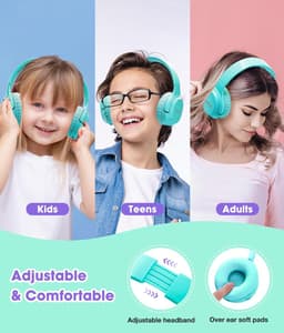 Koptelefoon kinderen met draad - Kinderkoptelefoon - Bedrade hoofdtelefoon - Veilig volume - School - Tablet - Laptop - Reizen - Muziek luisteren — thumbnail 2