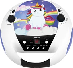 Bigben Draagbare CD-Speler met Microfoon - Eenhoorn/Unicorn - Blauw 2 — thumbnail 2