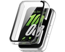 Strap-it hard case hoesje met glazen screen protector geschikt voor Samsung Galaxy Fit 3 (transparant) – stevige beschermcase met krasbestendig glas – optimale bescherming voor je activity tracker