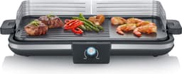 Severin PG 8564, Plancha - Tafelgrill - glad en geribbeld oppervlak - binnen en buiten - 230 °C — thumbnail 1