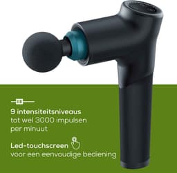 Beurer MG 185 Massageapparaat - Rug Massage Apparaat - Massage Gun - 5 Opzetstukken/koppen - 9 Intensiteitsniveaus - 3 Programma's - Krachtige batterij: 5,5 Uur gebruiksduur - Opbergkoffer - 3 Jaar garantie - Zwart — thumbnail 5