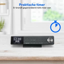 MEDION P66750 Keuken onderbouwradio (DAB+ keukenradio, PLL FM radio, dimbaar TFT kleurendisplay, kookwekker, Bluetooth, LED strip, incl. bevestigingsmateriaal) grijs — thumbnail 2