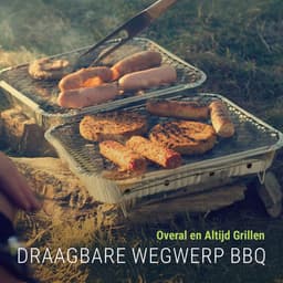 Wegwerp Barbecue met Houtskool – 6 Stuks – Instant BBQ voor Buiten, Camping of Picknick – Inclusief Rooster – Barbecue Accessoires – Houtskool BBQ – BBQ Kopen — thumbnail 3