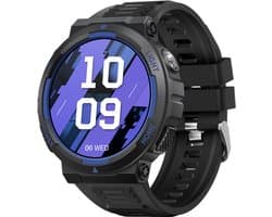 Pro-Care Excellent Quality® Smartwatch 1.53 inch Smartwatch Dames Heren - Android en iOS - IP68 - LED Zaklamp - Bluetooth Bellen - Hartslag & Slaap Monitor - Bloeddruk & Bloedzuurstofmeting - Multiple 100+ Sport Modi - Smartwatches - Zwart Blauw