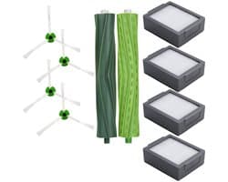 10x Accessoirespakket voor iRobot Roomba j7+/j7/i8+/i8/i7+/i7/i6+/i6/i5+/i5/i4+/i4/i3+/i3/E5/E6/E7 Filters/zijborstels/afzuigrollen