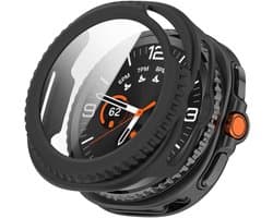 Strap-it Hard case hoesje met screen protector glas - geschikt voor Samsung Galaxy Watch 8 Classic 46mm (zwart)