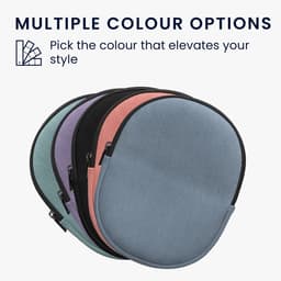 kwmobile headset case geschikt voor Sony WH-CH520 / WH-CH510 / MDR-ZX110 hoes - 22,5 x 17 cm - Koptelefoon cover met rits - Neopreen en ribfluweel - In vintage blauw — thumbnail 5