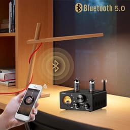 RFWR® Bluetooth 5.0 Vacuümbuisversterker met USB DAC en VU-meter voor HIFI Home Audio — thumbnail 5