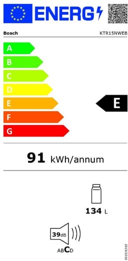 Bosch KTR15NWEB Serie 2 - Tafelmodel koelkast - Wit met deuralarm krachtig en energiezuinig — thumbnail 7