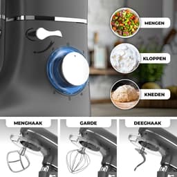 RFWR® Krachtige 2000W Keukenmachine met 6,2L Mengkom en Multifunctionele Accessoires — thumbnail 2