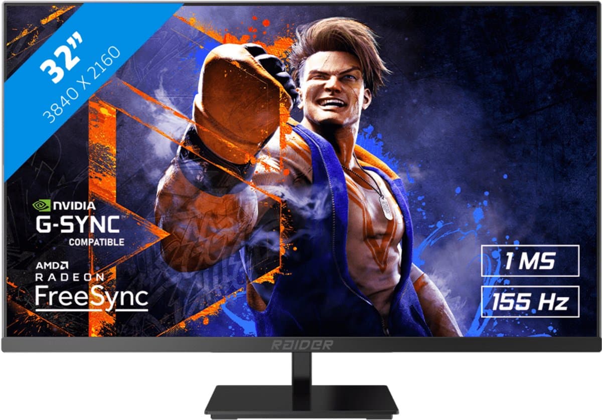 RAIDER 155Hz 4K ULTRA GAMING - 32 inch - 155Hz - 1 ms - 3840x2160 - 120Hz en 4K op PS5 Xbox series X/S - Zwart — afbeelding 1