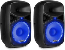 Vonyx VPS082A disco speakerset - Speakers met statieven en microfoon - Ideaal voor disco en karaoke — thumbnail 5