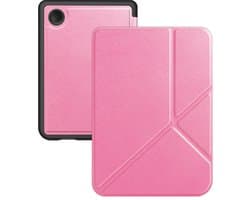 Hoes Geschikt voor Kobo Clara BW Hoesje Bookcase Cover Hoes Trifold - Hoesje Geschikt voor Kobo Clara BW Hoes Cover Case - Roze