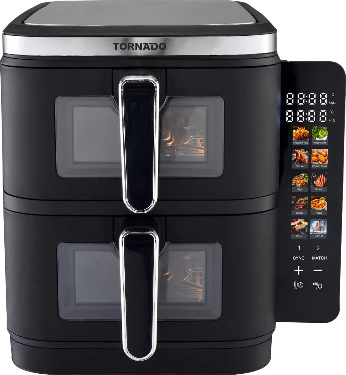 Tornado TFN-A2811TBRAX - Airfreyer - Dubbel 11l - 2800W - Heteluchtfriteuse - Zwart — afbeelding 1