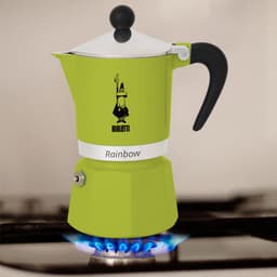 Bialetti Rainbow Groen 3 Kops – Espressopot – Aluminium – 130 ml — thumbnail 2