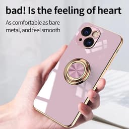 Allecto Plus - Hoes voor Xiaomi 13 Lite 5G wit siliconen TPU bumper case met ringstandaard — thumbnail 2