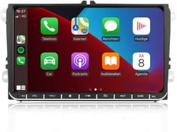 Carplay autoradio geschikt voor Volkswagen Polo T5 Passat Tiguan Touran Golf 5 6 | 2003 t/m 2020 | 9 INCH | Draadloos Apple Carplay en Android Auto | 2GB + 32GB | 4-Core | Denago | 2025 model Bluetooth & Wifi — thumbnail 2