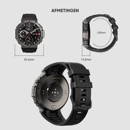 Synyq GPS ProX - GPS Smartwatch Heren - 4 Bandjes - AMOLED - 5ATM Waterdicht - 51 mm - Belfunctie - 170+ Sportmodi - Horloge Heren - Smartwatch Heren - Sport Horloge - iOS & Android — thumbnail 11