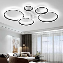 RFWR® Moderne Plafondventilator met Dimbare LED Verlichting en 6 Snelheden – Perfect voor Woon- en Slaapkamers — thumbnail 3