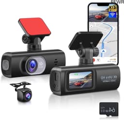 RFWR® Dual Dashcam voor Voorkant en Interieur van de Auto met 64GB Kaart — thumbnail 1