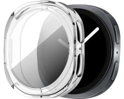 Bandz TPU soft case hoesje- geschikt voor Samsung Galaxy Watch 8 - 44mm - schokabsorberende beschermhoes van zacht TPU - full cover (transparant)