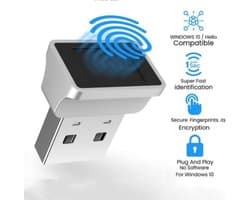 USB Vingerafdruklezer geschikt voor Windows 7/8/10/11 – Geavanceerde Biometrische Beveiliging voor Snelle en Veilige Toegang tot Laptop en PC zonder Wachtwoorden