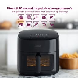 Wartmann Airfryer / Heteluchtfriteuse - PFAS-vrij - WM-2408 AF - 1500 W - 6 liter — thumbnail 3