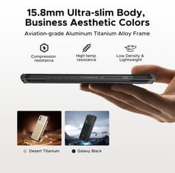 DOOGEE Blade 20 Turbo 5G -AI Smartphone - Rrugged Smartphone - 32GB RAM+256GB ROM - 10300mAh/33W - 6,6 inth HD & 90Hz- Android 15- Face ID - NFC - GPS - WiFi 6- Zwart — thumbnail 4
