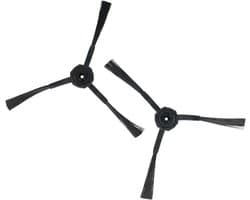 2 x vervangende zijborstel, Geschikt voor Medion MD18500, MD18501 robotstofzuiger, reinigingsborstelset, zwart