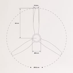 RFWR® Plafondventilator met licht en afstandsbediening - Stil, efficiënt en programmeerbaar — thumbnail 2