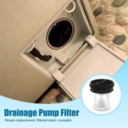 Pluisfilter zeef pluisfilter vervanging voor wasmachine van meerdere merken, vervanging voor pluisfilter met hoog rendement, optimale bescherming van de pomp — thumbnail 5